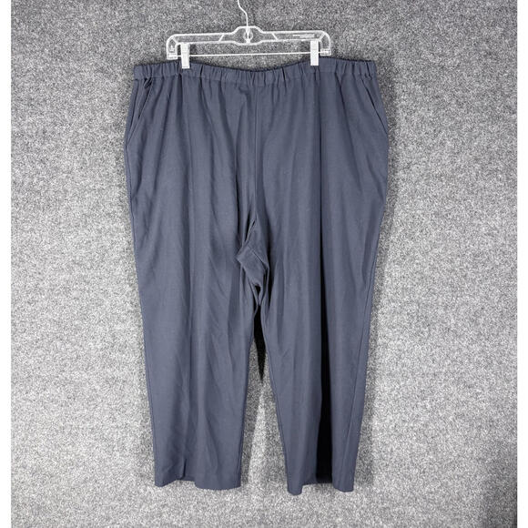 Maggie Barnes Pants - Maggie Barnes Pants Women 26W Plus Blue High Rise Pleated Chino Pockets Pull On